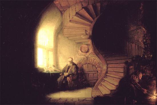 "Philosopher In Meditation" - Rembrandt, 1632