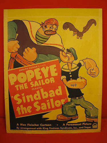 Poster for Popeye the Sailor Meets Sindbad the Sailor (1936).