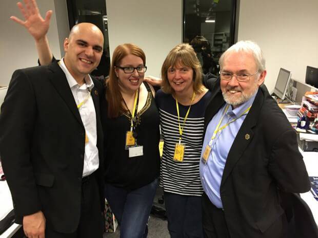 Festival team. From left to right: Steve Henderson, Jen Hall, Deb Singleton, Bill Lawrence