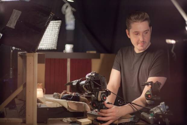Director & Producer Duke Johnson on the set of the animated stop-motion film, ANOMALISA, by Paramount Pictures