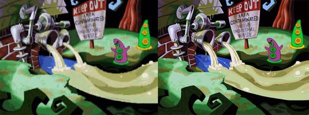 Day of the Tentacle (original/remastered comparison)