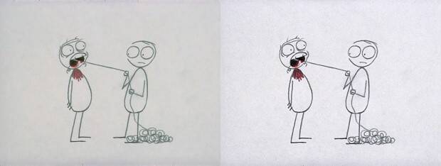 Wisdom Teeth (Dir. Don Hertzfeldt, 2010) DVD/Blu-ray transfer comparison