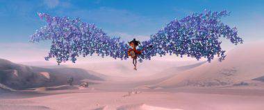 Kubo (voiced by Art Parkinson) is swept up by origami wings in animation studio LAIKA’s epic action-adventure KUBO AND THE TWO STRINGS, a Focus Features release. Credit: Laika Studios/Focus Features