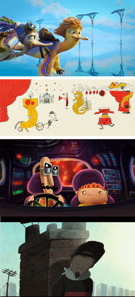 Top to bottom: Quackerz, Parade de Satie (HeART), Star Taxi (Animaze Kids), Before Love (Human Nature)