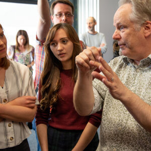 Nick Park with NFTS Model Making for Animation students