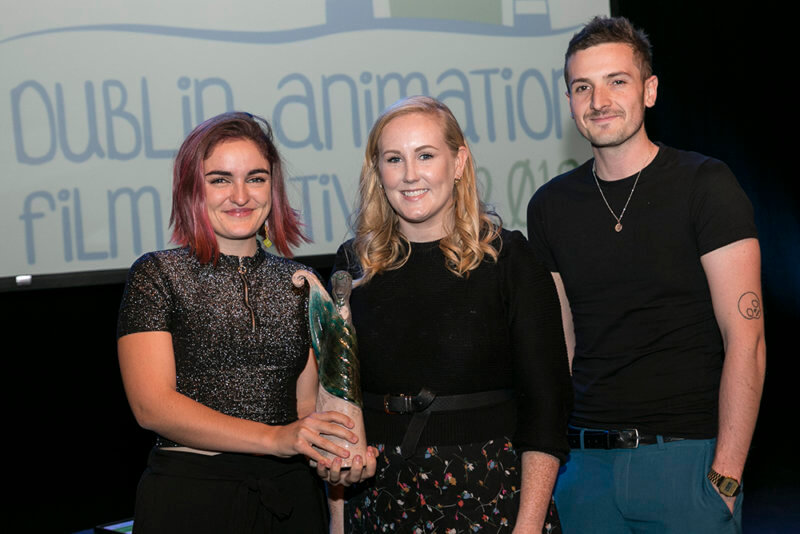 Eabha Bartolozzo (left) and Jack Kirwan (right) - winners of the Best Irish Graduate short film 2019