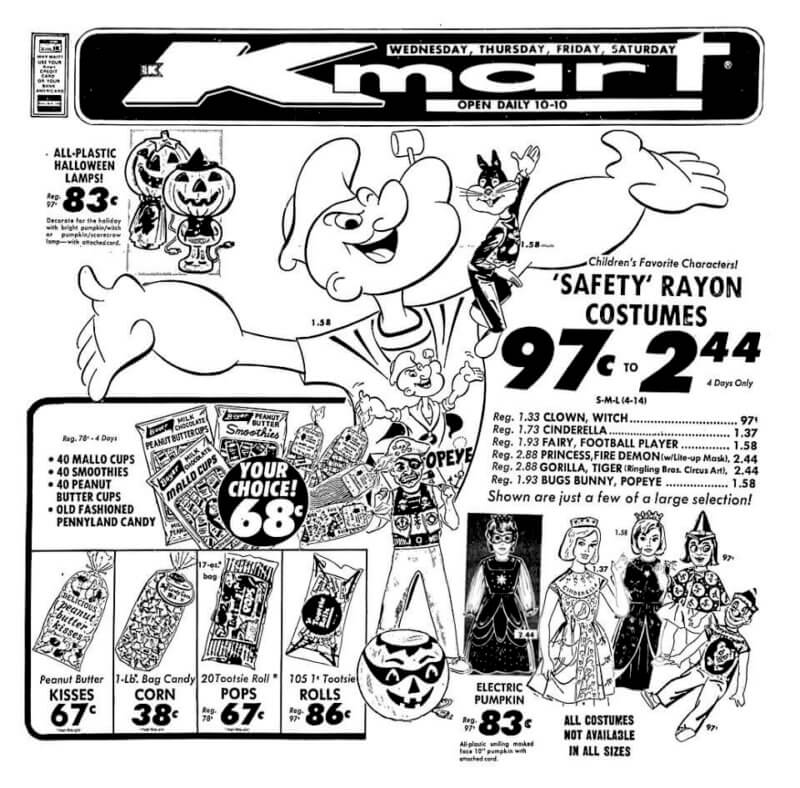 One of the many products, based on the television cartoons was a popular Halloween costume