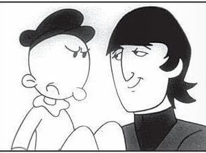 Swee'pea makes a cameo appearance in another Al Brodax cartoon series The Beatles