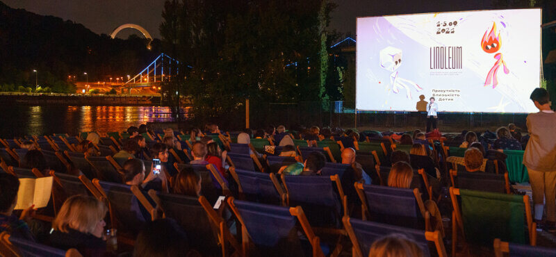 Opening night screening at Kyiv beach