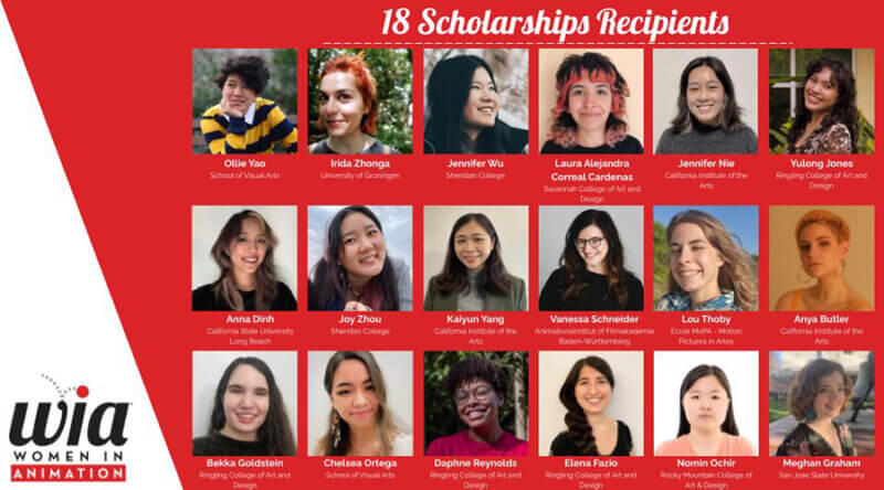 Women in Animation 2022 scholarship recipients