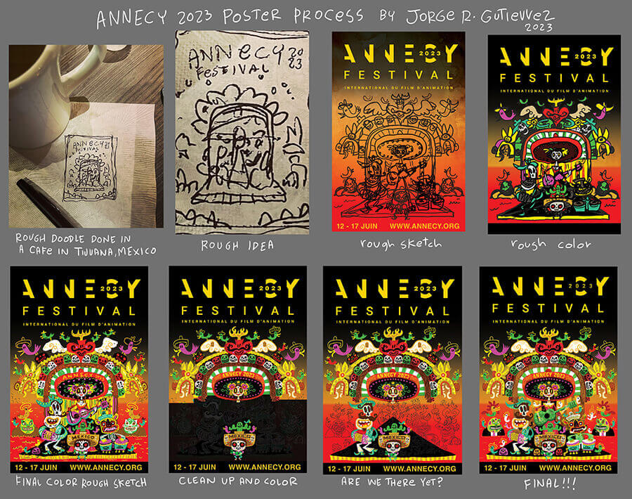 Jorge R. Gutierrez Designs Annecy 2023 Festival Poster, Celebrating Mexican  Animation - Skwigly Animation Magazine