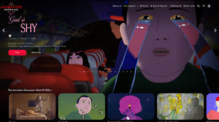 The Animation Showcase industry platform screenshot